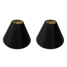 Royal Designs, Inc. Coolie Empire Hardback Lamp Shade, HB607-20BLK-2, Black, 7 x 20 x 12, 2 Pack