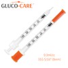 GLUCO-CARE 0.3 ml/cc Syringes 31G x 5/16’’ (8mm), Orange Cap,