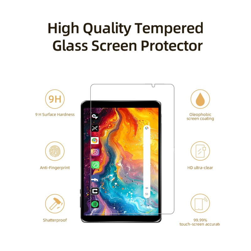 Screen Protector for HAOVM M8 Android 14 Tablet 8 inch
