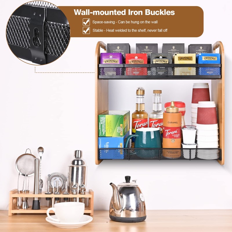 ITHSKUILL Tea Bag Organizer, Large Capacity Tea Organizer for Tea