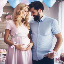 Cheerupp 4 Rolls Ice Cream Theme Ribbons, 20 Yards Craft Ribbons for Wreath Hair Bow Wrapping Gifts Packing, Pink Blue Grosgrain Ribbons Gender Reveal Birthday Wedding Party Accessory Decorations