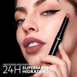 CYZONE - Labial en Barra Supermate Lips Studio Look Color Honey Nude 2g, de Larga Duración, Hidratación Extrema por 24 Horas, Máxima Fijación y Precis