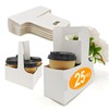 MIQQFUT 25pcs Cardboard Cup Holders 2 Or 4 Cups Assemblable