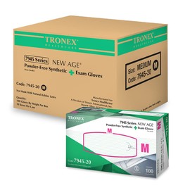 TRONEX 1000 Pack Vinyl Synthetic Medical Examination Gloves, Disposable Blue Exam Gloves, Blue Medical Disposable Gloves (Large)