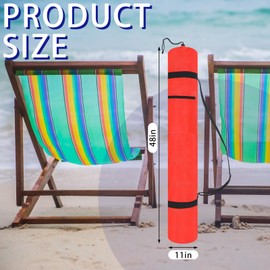 Huhumy 4 Pcs Extra Large Folding Chair Bag Camp Chair Replacement Bag 48 x 11 in Protective Carrying Chair Bag with Adjustable Shoulder Strap Tent Bag Replacement, Chair Bags for Folding Chairs