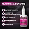 Medium-Thick Super Glue for Wood Plastic Ceramic, 56.8 Gram (2oz)