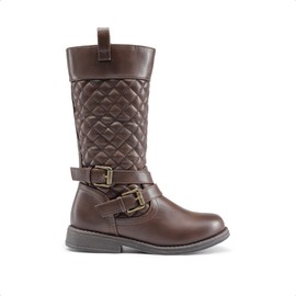 DREAM PAIRS Girls Knee High Fashion Riding Boots for Toddler/Little Kid/Big Kid,Size 6 Big Kid,Brown,LUCKID