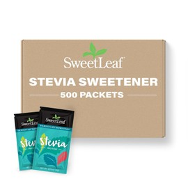 SweetLeaf Stevia Powder Packets - Zero Calorie Sweetener with Stevia Leaf Extract, No Artificial Sweetener Additive, Sugar Free, Keto Friendly, Non GMO, Gluten Free - 500 Count (Pack of 1)