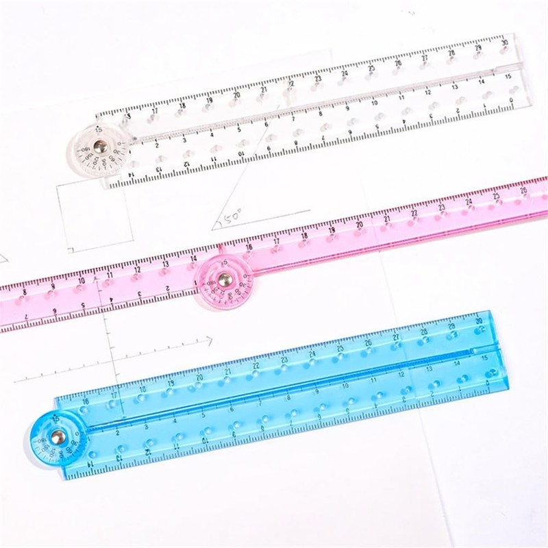 3 Pcs Folding Ruler Clear Ruler Soft Ruler for School