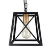 Eumyviv Metal Pendant Light, 1-Light Industrial Chandelier Trapeziod Lighting Fixture