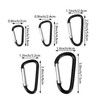 TEMLUM Aluminum Carabiner D-Ring, 5 Sizes, Ultra Lightweight, Keychain, Stylish,