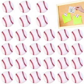 35 Pack Sport Ball Push Pins Baseball Thumb Tacks Mini Cute Baseball Pushpins Decorative Baseball Cork Board Pins Map Tacks for Bulletin Board Cork Board Office Home Wall Map Hanging (Baseball-A)