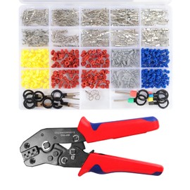 719PCS 19 Types Automotive Pin Connector Kit With Wire Crimping Tool, 1/1.5/1.8/2.2/2.8/3.5mm Terminal Pins With Pin Removal Tool Kit, For 22-14 AWG Molex Style Deutsch DELPHI AMP JST TYCO Connectors