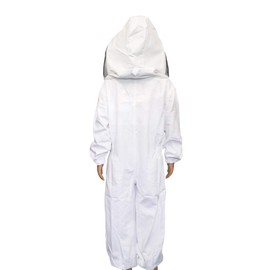Luwint Kids Beekeeping Suits - Full Body Protection Bee Beekeeper Suit with Gloves and Ventilated Veil Hood for Children (5'1''-5'5' Height)