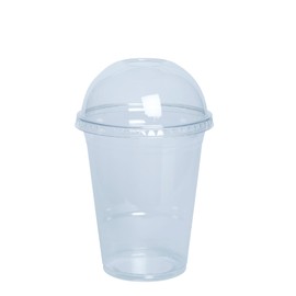 [100 Count] 16 oz. Clear Plastic Cups With Dome Lids