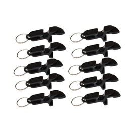 Beer Shotgun tool bottle opener keychain - 10 pack - Black - beer shotgunning tool - great for parties, party favors, gift, drinking accessories