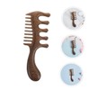 Healvian Scalp Massager Wooden Comb 5-toothed Round Detangle Hair Meridian