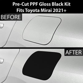 BOGAR TECH DESIGNS Precut for Toyota Mirai 2021+ Gas Cap Anti-Scratch Resistant Paint Protection PPF Film Fuel Door Cover, Piano Gloss Black