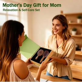 Mother’s Day Gift for Mom – Self Care Relaxation Gift Set – Natural Wooden Massage Hair Brush & Scalp Gua Sha Tool – Head Massage Stress Relief Wellness Gift Box for Women, Grandma, Wife