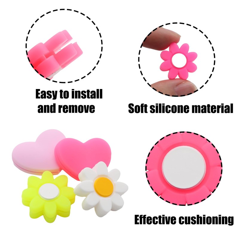 Wuyituart 8 Pcs Silicone Tennis Racket Vibration Dampeners Heart &