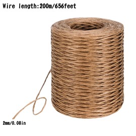 Opopark 2mm Floral Wire,656 Feet Bendable Vine Bind Wire for Floral Bouquets Wrapping,Floristry Arrangement and Crafts(Brown)