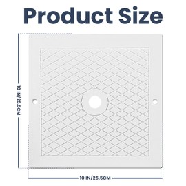 Quorvix 10 Inch Skimmer Cover, Compatible with Hayward SPX1082E, SP082, 1083, 1084,1085, 1086, 2 Packs, Pool Skimmer Cover Replacement, Skimmer Lid Pool Skimmer Cover Plate, White