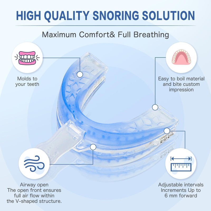 Anti Snoring Devices,Anti Snoring Mouth Guard Adjustable-Sleeping Snore Stopper Sleep