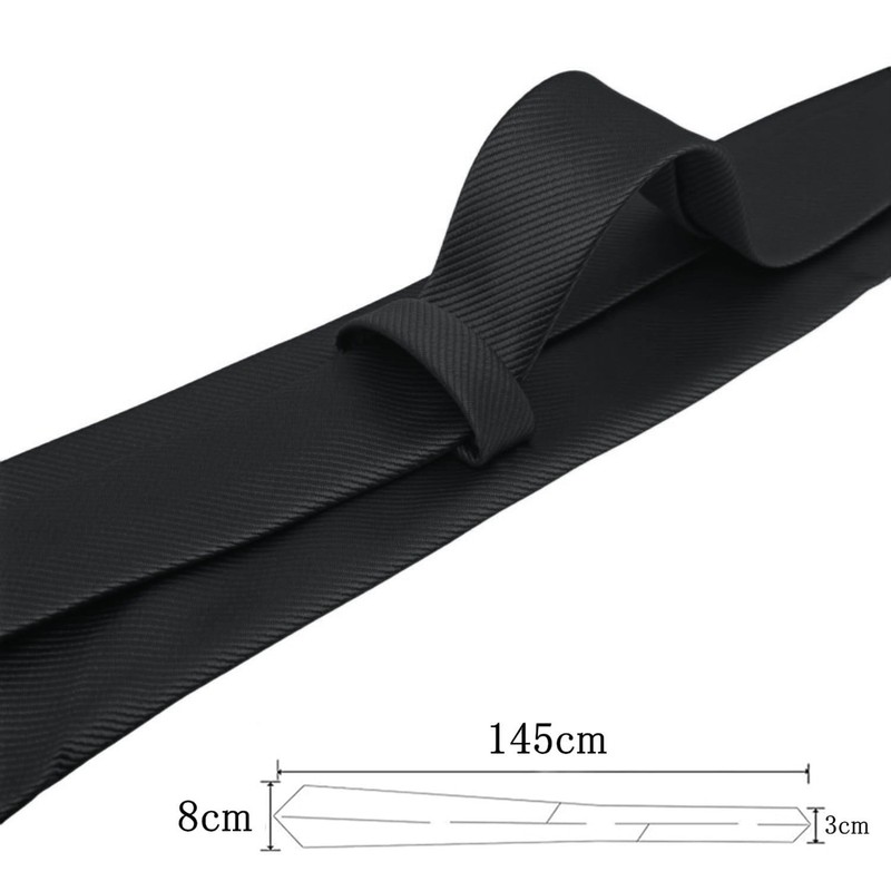 Ysintl Solid Color Necktie, Large Sword Width 3.1 inches (8