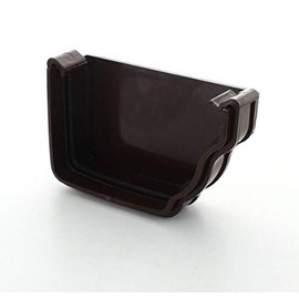Marley Classic External Stopend (Right Hand) RCE52 Brown for Ogee Style 116 x 75 mm guttering System