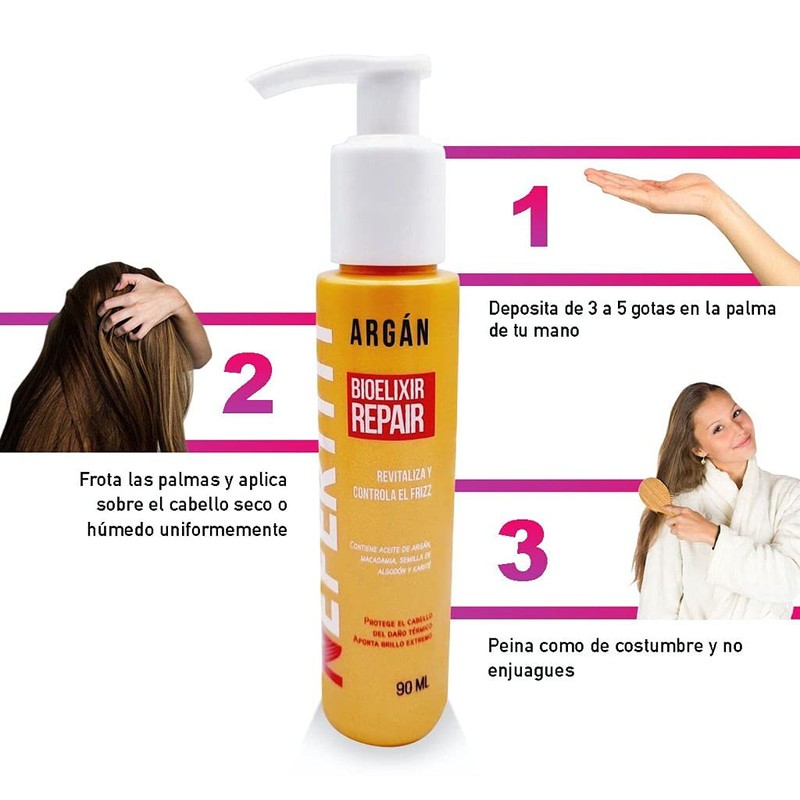Nefertiti Tratamiento para cabello maltratado bioelixir arga - 90 ml