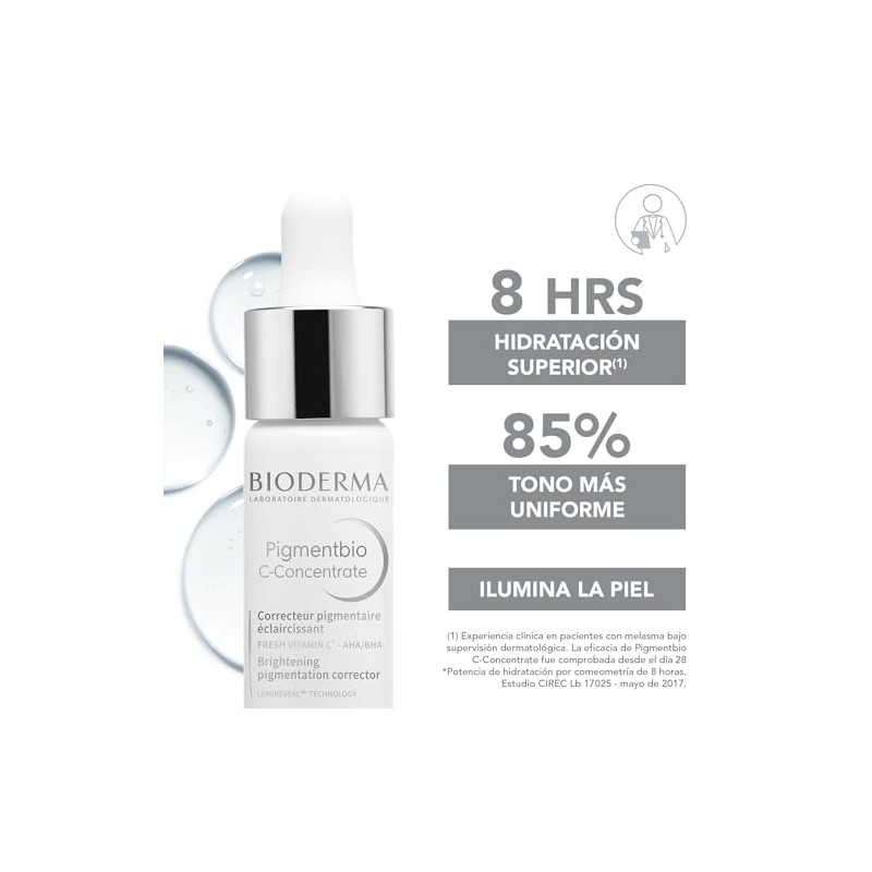 BIODERMA, Sérum Antimanchas, Pigmentbio C-Concentrate Sérum Con Vitamina C, Hidratante