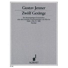 Zwölf Gesänge: Texte aus dem Toskanischen nach Ferdinand Gregorovius. op. 3. female choir (SMezA) or 3 female voices with piano. Partition.