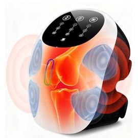 World's First 360° Knee Massager with 1-Second Heat - Cordless Red Light Therapy for Joint Comfort, 3 Intensity Levels, Perfect for Athletes, Seniors & Active Adults