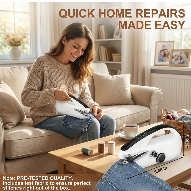 Portable Mini Sewing Machine for Beginners， Portable Handheld Sewing Machine