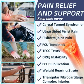 NOSIDAK Wrist Brace for TFCC Tears, Ulnar Sided Wrist Pain, DRUJ Instability - Wrist Wrap for Tendonitis, Arthritis, Sprains - Wrist Support Brace for Carpal Tunnel - Right Hand