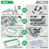 420Pcs Self Drilling Screws Assortment Kit, 410 Stainless Steel Self
