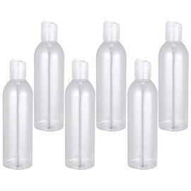 Beavorty Plastic Lotion Bottle 250ml 6pcs 250ml Plastic Empty Bottles Press Type Lid Travel Bottles Refillable Containers for Shampoo Lotion (White Bottle and Lid)