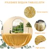 FYLEDAEE Gold Sequin Table Cloths for Parties, 50X50 inch Round