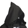 BLESSUME Medieval Knights Templar Hospitaller Hooded Cape (Black 1)