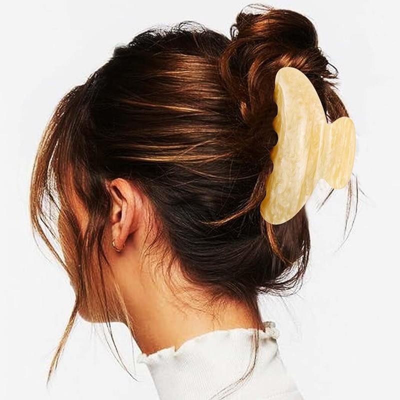 Reaky Acrylic Claw Clips Pink Hair Clip Cute Medium Hair