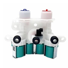 W11165546 Washing Machine Water Inlet Valve Compatible Replacement Part for Washing Machine Easy Installation with Metal and ABS Construction