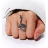 Dtup Duo Anillos Pareja Gótico Hip Hop Serpiente Negra Y