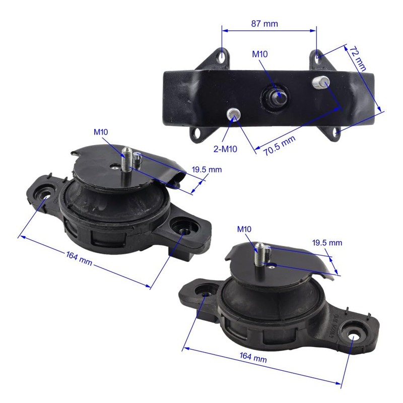 Engine Motor Mounts Transmission Mount Set 3pcs for Subaru XV