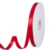 YASEO Red Ribbon, Solid Color Double Faced Polyester Satin Ribbon