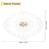 sourcing map Retro Lace Placemat 12x16-in Oval Embroidered Table Place