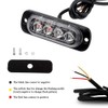 Sidaqi 4-LED Red&Blue Police Light,Surface Flash Mount Grille Emergency Strobe
