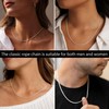 Porment 925 Sterling Silver Rope Chain Necklace for Women Men,