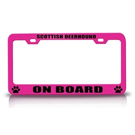 Custom Brother - Scottish Deerhound ON Board Nationality Country Metal Car SUV Truck License Plate Frame Pn x31