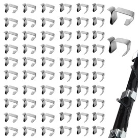 60Pcs Outdoor Light Clips,Galvanized Clips for Hanging Outdoor Lights,Christmas Lights Gutter Hooks,Mini Gutter Hooks Clips,Weatherproof Light Hooks Clips for Party Decoration Outside String Light