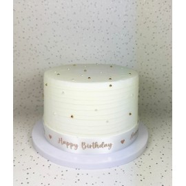 Luxury Rose Gold Happy Birthday Ribbon Satin 2m x 25mm for Cakes, Birthday Cakes Gift Wrap Wrapping Ribbon Cards Birthday Decorations Craft (Rose Gold & White Happy Bday)